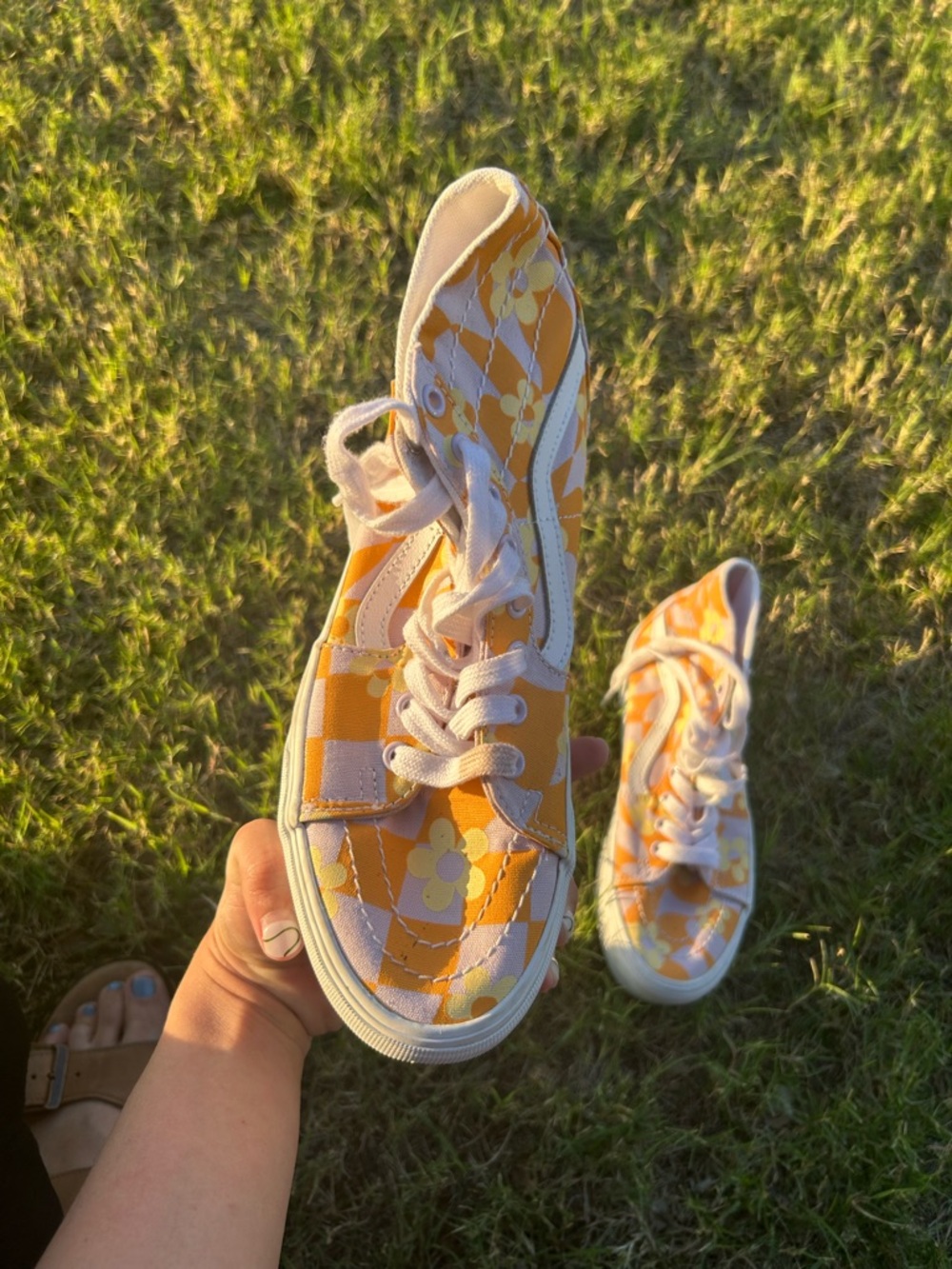 Yellow Floral High-Top Platform Sneakers - Picture 3 of 7